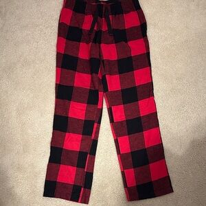 Old Navy Red and Black Plaid Pants